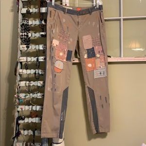 Adorable patchwork trousers from Anthropologie